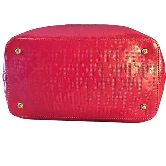 Michael Kors Jet Set Patent Leather Mirror Metallic Tote Bag Pink 38T3XTTT40 - Picture 5 of 11